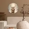 Kerst - Rendier - Winter - Krans Wandcirkel kunststof plaat 5mm dik klein -sfeer1