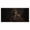 Beer - Bruin - Pak - Hoed Muismat XXL klein -3d_leeg