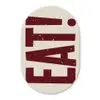 Red - Eten - Vintage - Decoratie Wandcirkel Ovaal Glas middel -3d