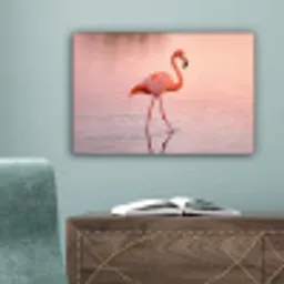 Flamingo - Water - Roze canvas 2cm klein -sfeer4