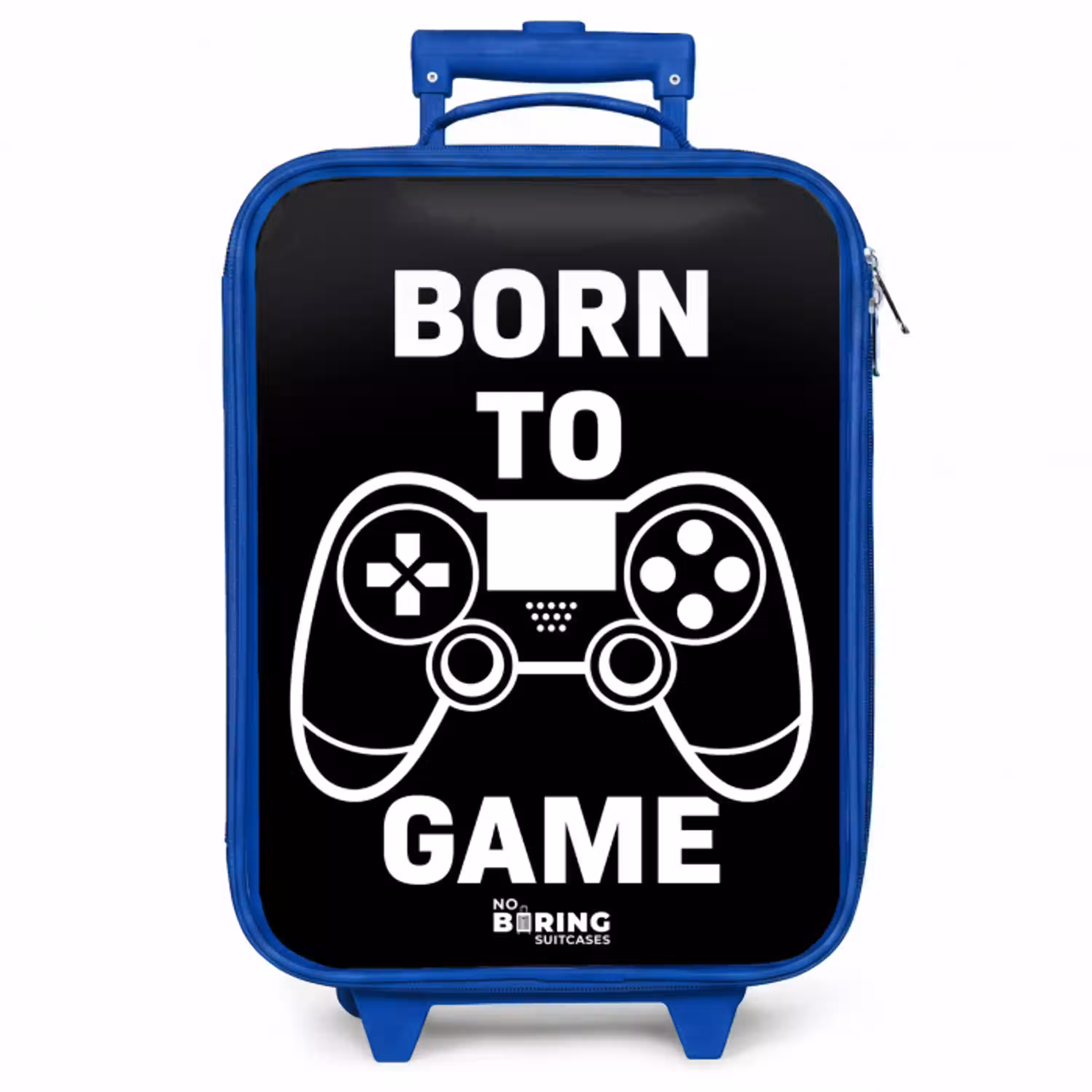 Qoute met controller in zwart wit Kinderkoffer - Blauw klein -zzz_website3d