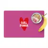 Girl power - Hart - Roze - Rood Placemat vinyl groot -zzzproduct_Kitchenyeah-website
