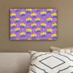 Sterren - Regenboog - Paars canvas 2cm klein 34 -sfeer3