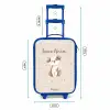 Honden pup omringd door bruine stippen Kinderkoffer - Blauw klein -productfoto_formaten