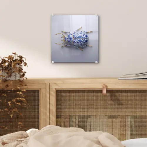 Kever - Delfts  - Blauw - Goud plexiglas 5mm klein -sfeer4