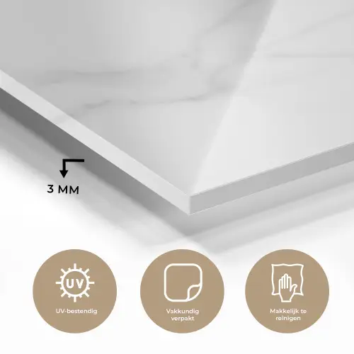 Marmer - Structuur - Wit - Grijs - Steen - Marmerlook plexiglas 5mm klein -sfeer2