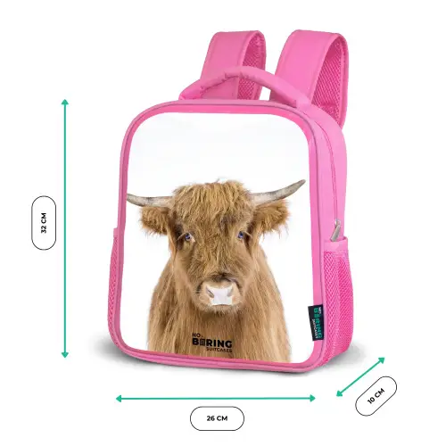 Halbe Hooglander Kinderrugzak - Roze middel -productfoto_formaten
