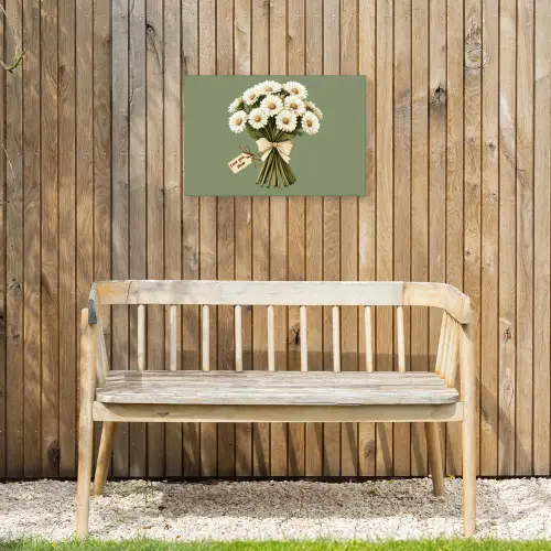 Lint - Boeket - Groen - Quote Tuinposter op houten frame 2 cm dik klein -sfeer4