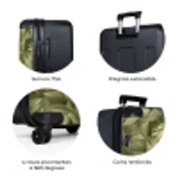 Bladeren - Modern - Groen NBS - Large koffer - Volwassenen Unisex groot -zzzzzzzbolletjes_FR