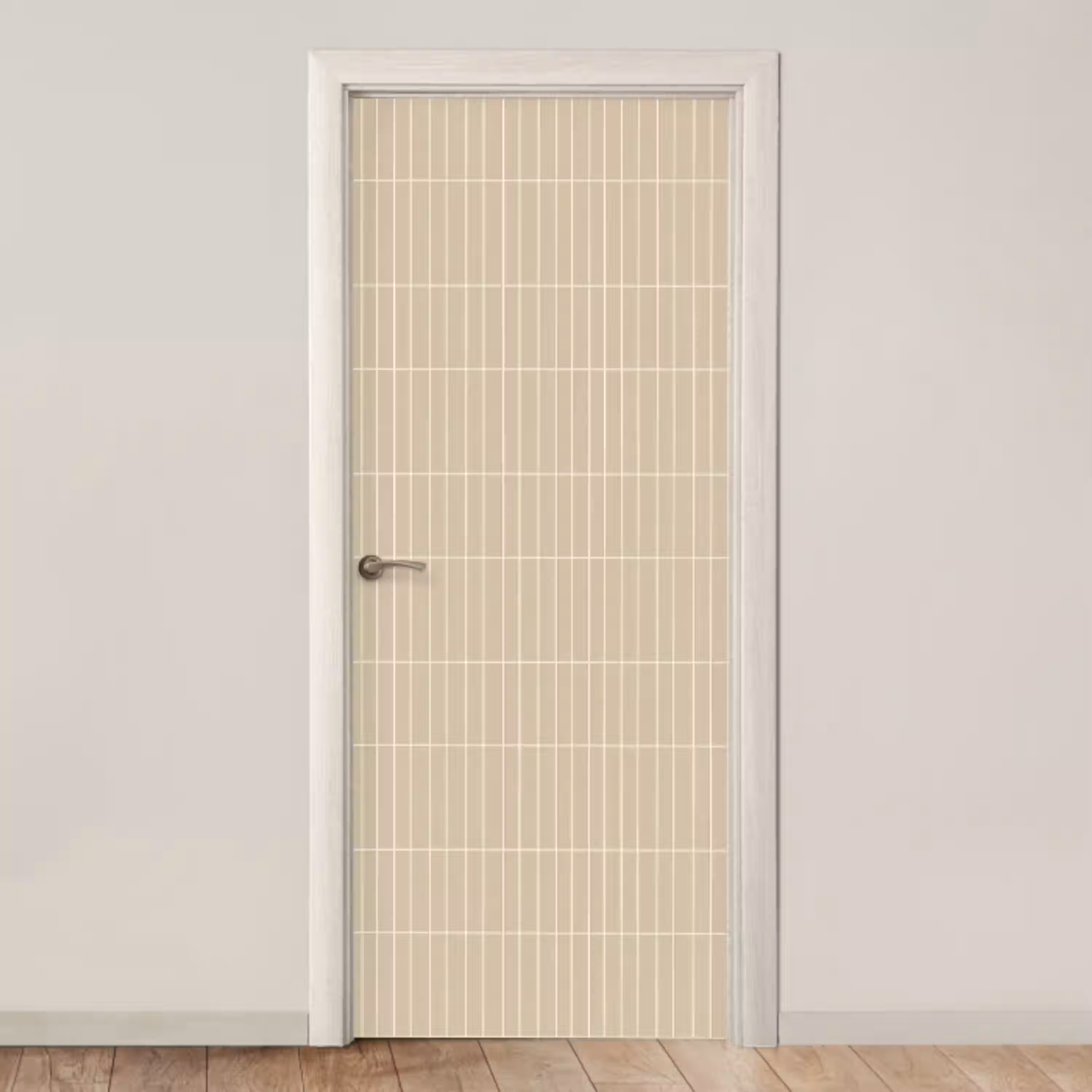 Verticaal - Wandtegel - Crème - Beige deurposter klein 289 -3d_beige