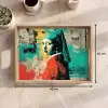 Klassiek - Pareloorbel - Streetartstijl - Kleurrijk Dienblad Rechthoek middel -USP_Formaat