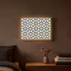 Klassiek - Geometrisch - Blauw Light Box met batterij (Wandlamp) middel 907 -sfeer4