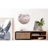Graspluimen - Wind - Beige - Mistig Wandcirkel aluminium klein -kantoor