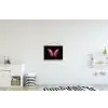 Vlinder - Fuchsia - Grafisch textielposter latten blank klein -kinderkamer