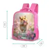 Hamster - Bloem - Natuur - Dier Kinderrugzak - Roze middel -productfoto_formaten