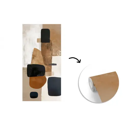 Vlakken - Abstract - Zwart - Strepen fotobehang vinyl groot -3d