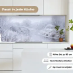 Rivier - Sneeuw - Bos - Winter - Schilderachtig keuken achterwand 2 middel -sfeer4_DE