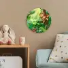 Aap - Jungle - Jongens - Meisjes - Bloemen - Kids Wandcirkel kunststof plaat 5mm dik klein -tsfeer1_kind