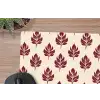 Botanisch - Patroon - Bordeaux muismat rubber klein 262 -closeup
