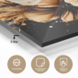 Bloemen - Goud - Graffiti - Zwart - Abstract plexiglas 5mm klein -wsfeer2_DE