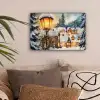 Kerstdorp - Huizen - Sneeuw - Kerst canvas 2cm klein -sfeer1