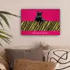 Kat - Baas - Roze - Tijgerprint canvas 2cm klein -sfeer1