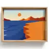 Landschap - Bergen - Zon - Zee Dienblad Rechthoek middel -z3d_shopping