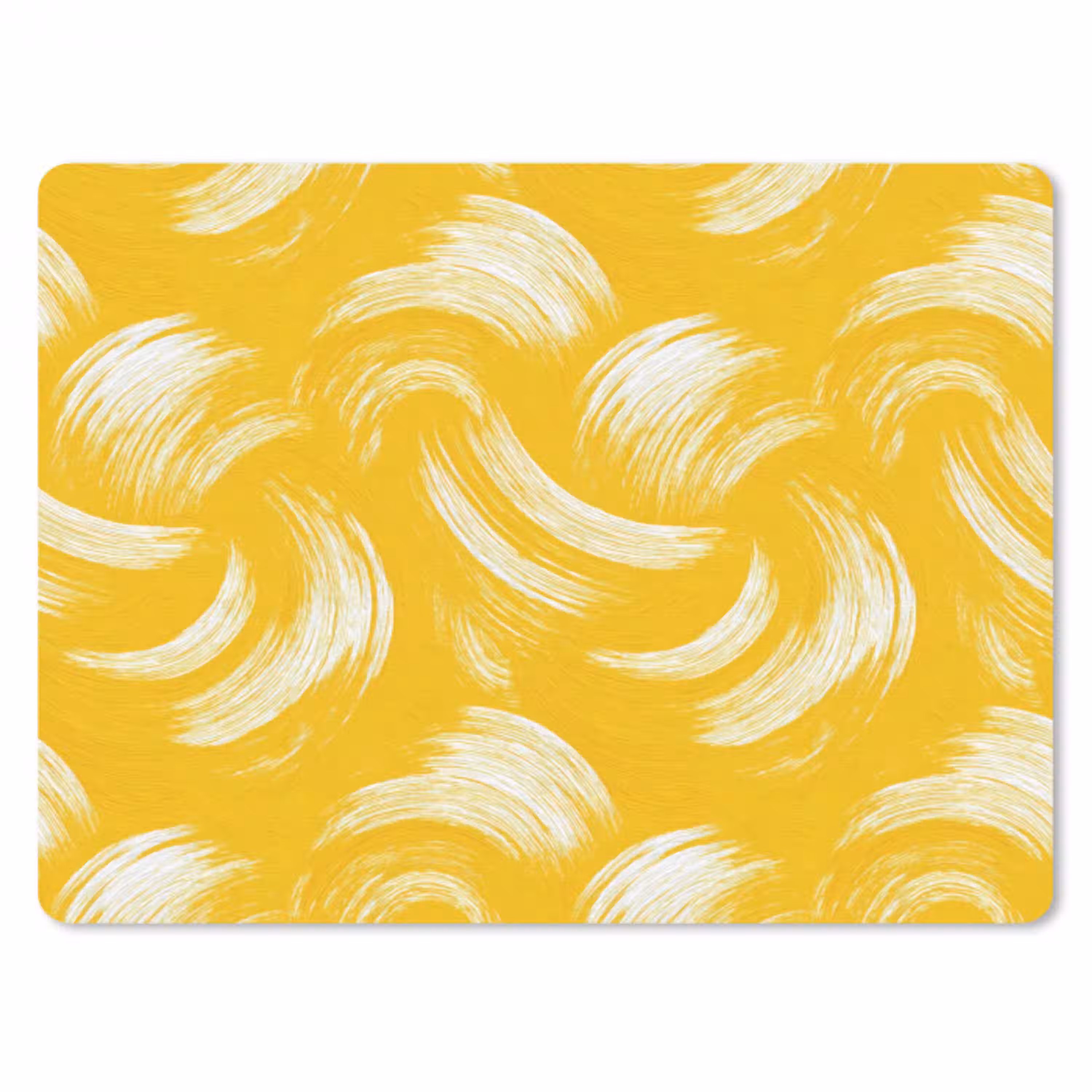 Verfstreken - Abstract - Dynamisch - Geel muismat rubber klein 262 -3d