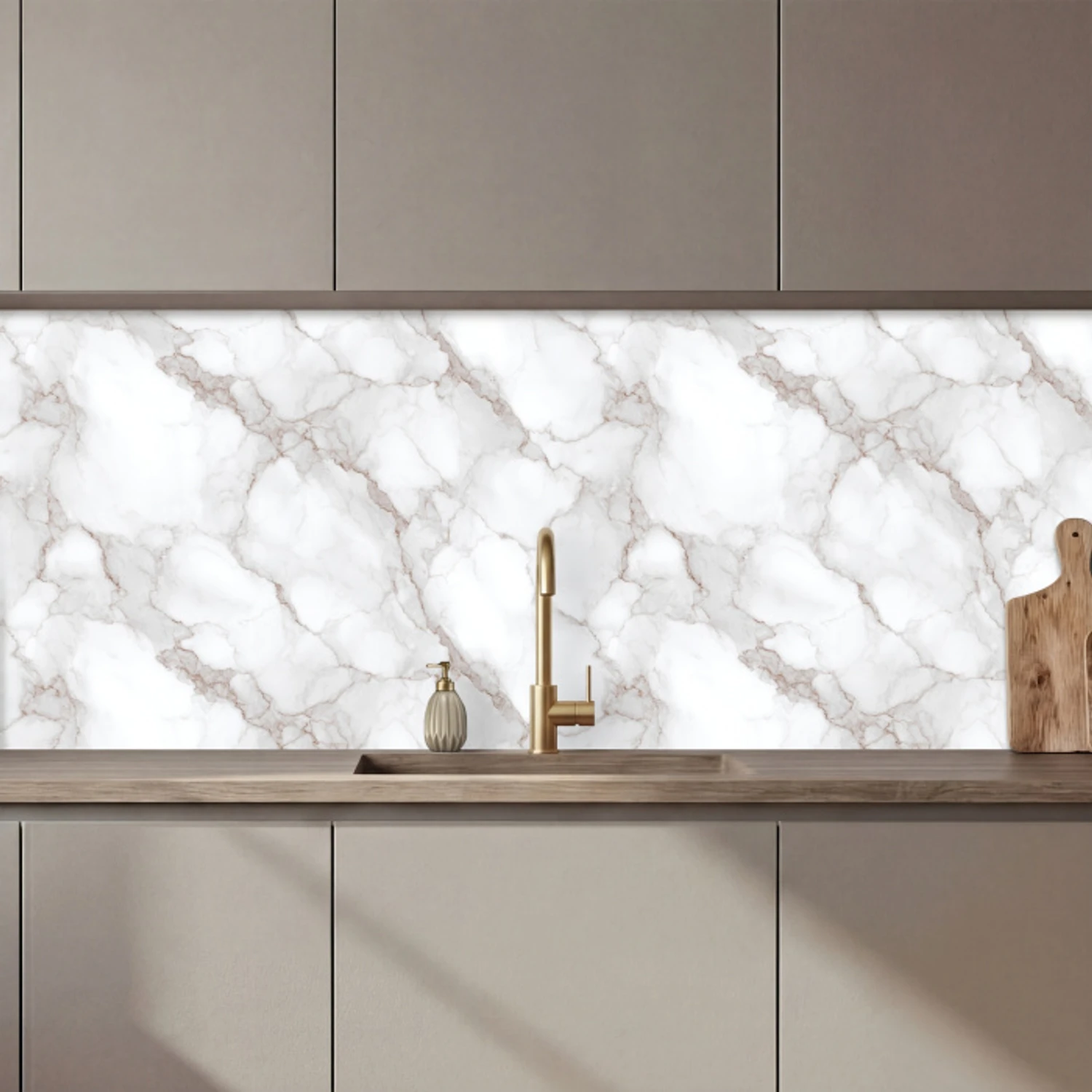 Wit - Marmer - Bruin keuken achterwand 2 middel 871 zz_3dshopping