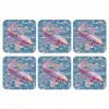 Vis - Water - Blauw - Licht onderzetter kurk middel -3d