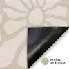 Bloemen - Print - Beige - Bruin - Minimalistisch Deurmat klein -antislip_NL