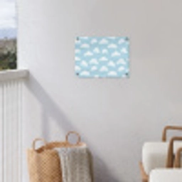 Wolken - Illustratie - Blauw tuinposter los doek klein 239 -sfeer8