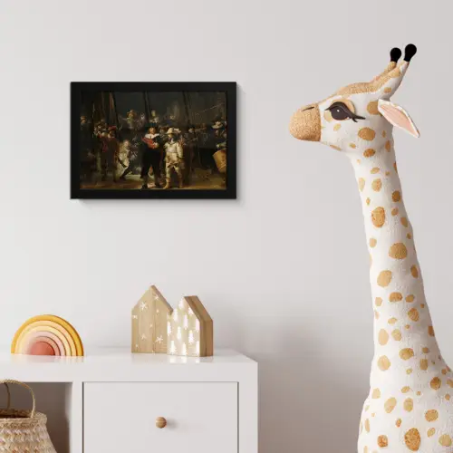 De Nachtwacht - Kunst - Oude meesters - Rembrandt fotolijst zwart zonder passe partout klein -usfeer4_kinderkamer