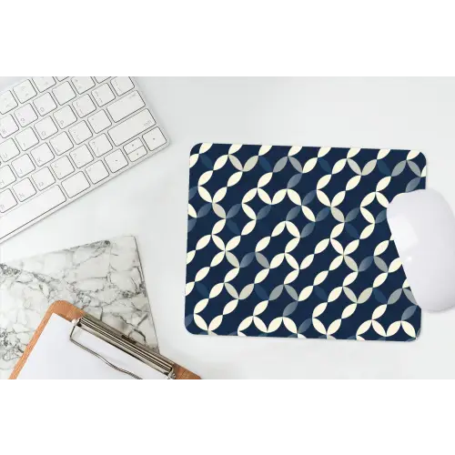 Abstract - Patroon - Blauw muismat rubber klein 262 -witbureau