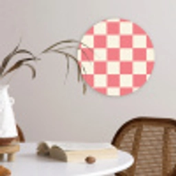Traditioneel - Patroon - Roze Wandcirkel kunststof plaat 5mm dik klein 188 -sfeer4
