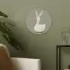 Eend - Konijnoren - Grijs Akoestische PET Vilt - Rond klein -sfeer2