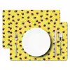 Geel - Frambozen - Patroon Placemat vinyl groot 368 -zzsfeer2_Kitchenyeah-website
