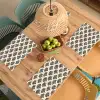Waaiers - Botanisch - Zwart - Beige Placemat vinyl groot 368 -zzsfeer5_Kitchenyeah-website