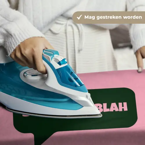 Roze - Tekstwolk - Groen - BLAH BLAH BLAH Wandkleed katoen klein -sfeer9