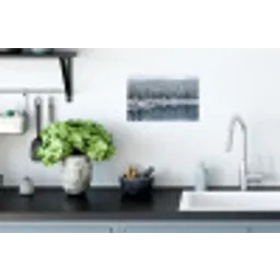 Bos - Reflectie - Meer - Winter - Serene Muursticker klein -keuken