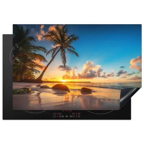 Paradijselijk Zonsondergangspanorama Inductie beschermer vinyl 3mm klein -3d