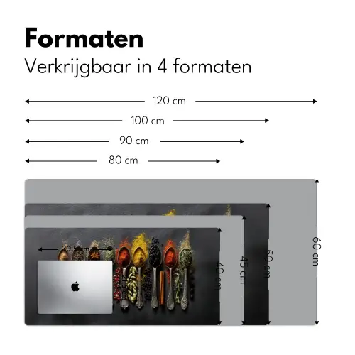 Lepels - Specerijen - Kaneel - Chili Muismat XXL klein -sfeer5
