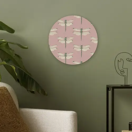 Lillibellen - Patroon - Roze Akoestische PET Vilt - Rond klein 838 -sfeer2