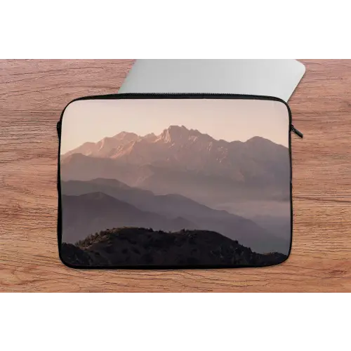 Panorama - Landschap - Bergen laptophoes neopreen klein -tafel