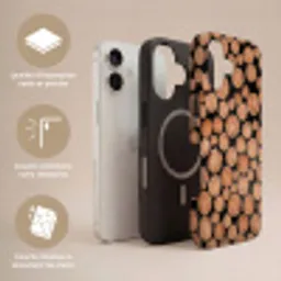 Houtblokken - Textuur - Patroon - Bruin - Rustiek Toughcase MagSafe Apple iPhone 17 klein -USP_Lagen_FR