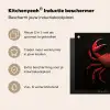 Krab - Rood - Vissen - Schaaldieren Inductie beschermer vinyl 3mm middel -zzzzzzusp-haakje_NL