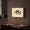 Vis - Tropisch - Strepen - Vinnen Light Box met batterij (Wandlamp) middel -sfeer1