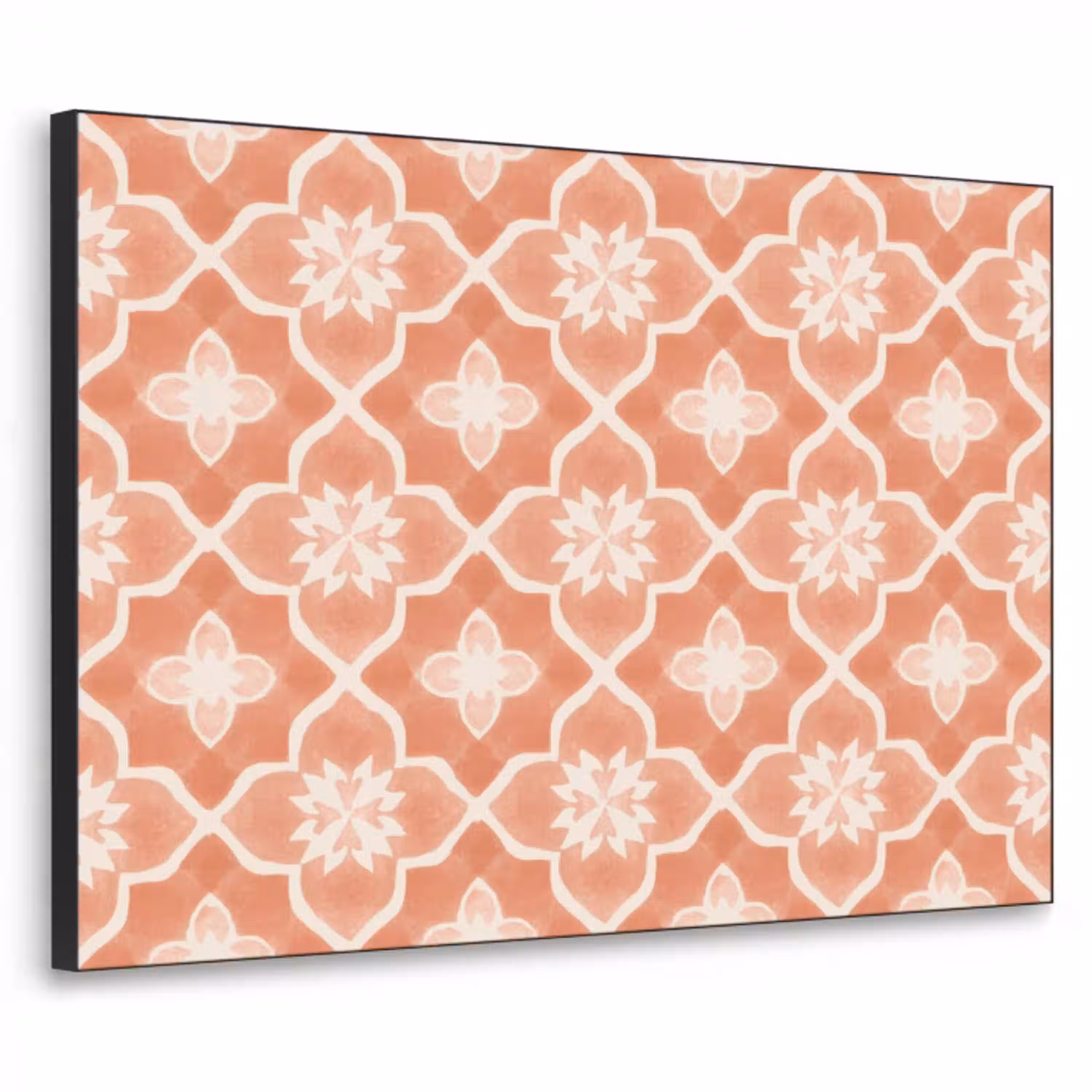 Tegelpatroon - Arabesk - Vintage - Terracotta Textielframe zwart klein 947 -3d