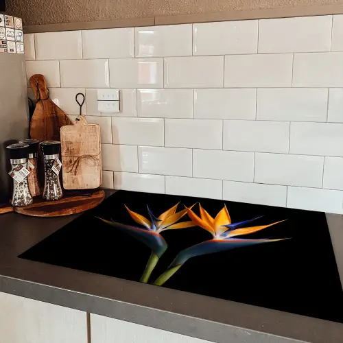 Paradijsvogelbloem Symmetrie Inductie beschermer vinyl 3mm klein -sfeer3