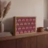 Bloemen - Waaier - Paars Light Box met batterij (Wandlamp) middel 907 -sfeer2
